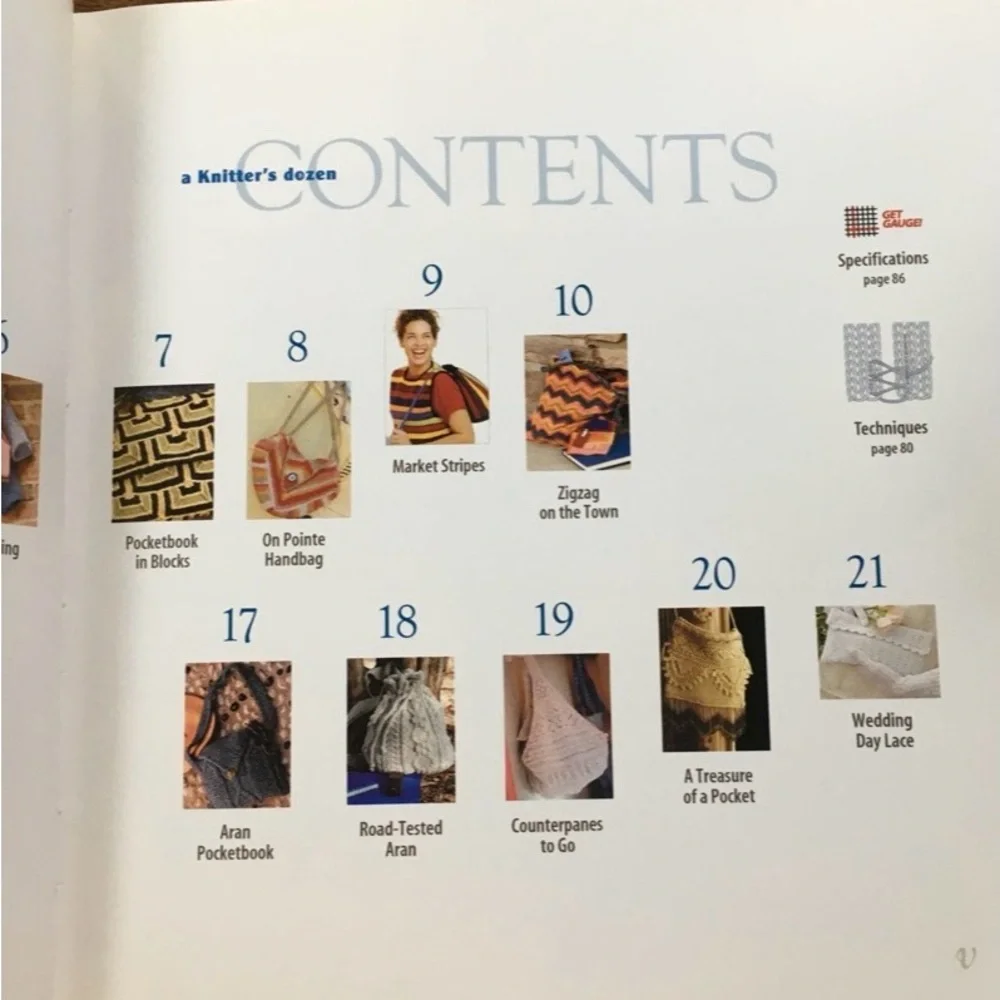 Knitting Book “Bags A Knitter’s Dozen” Softcover 12 Patterns 2004